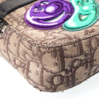 Dior Kenny Scharf Jacquard Shoulder Bag Brown Beige — view 5