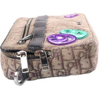 Dior Kenny Scharf Jacquard Shoulder Bag Brown Beige — view 3