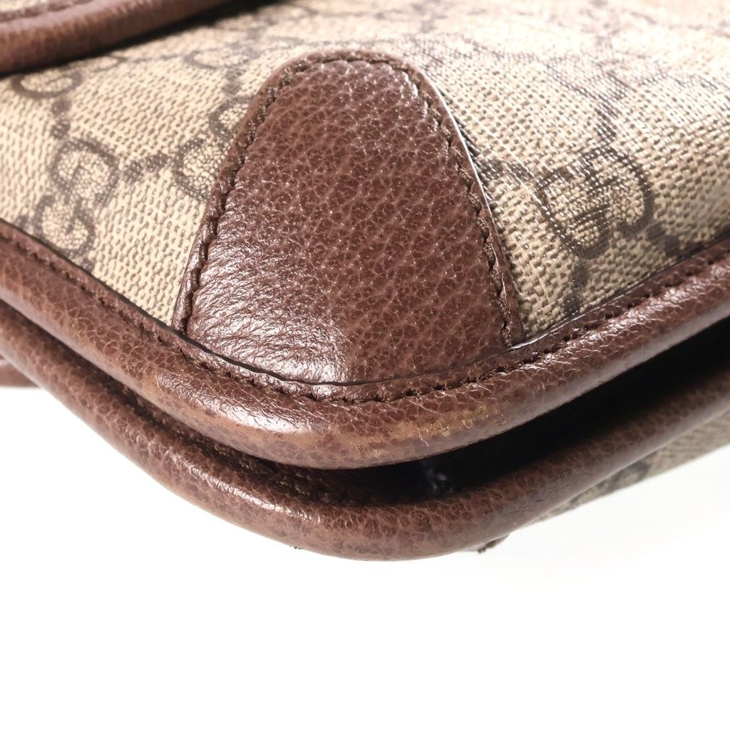 Gucci GG Supreme Small Messenger Bag Brown — view 6