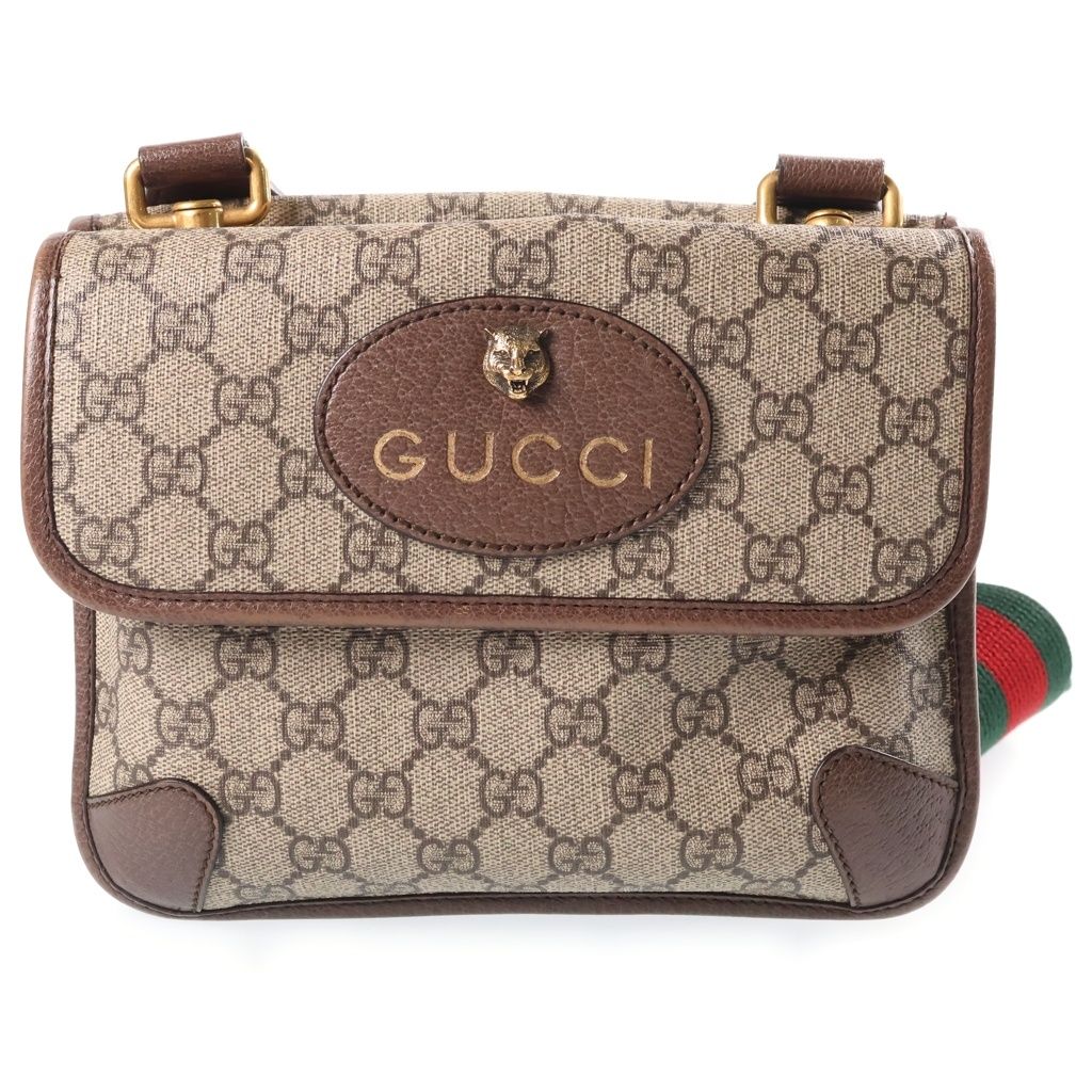 Gucci GG Supreme Small Messenger Bag Brown