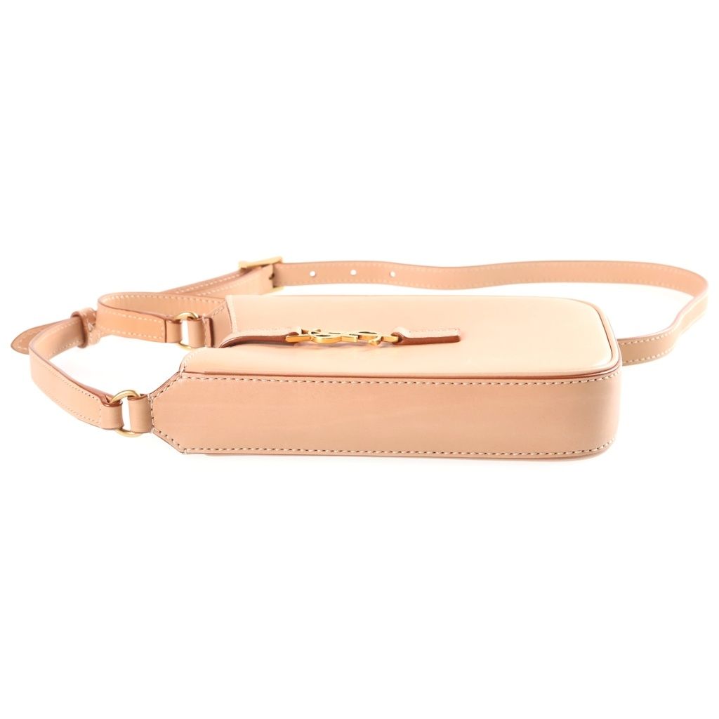 Saint Laurent Paris Le 5 A 7 Cassandra Leather Shoulder Bag Beige — view 3