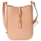 Saint Laurent Paris Le 5 A 7 Cassandra Leather Shoulder Bag Beige
