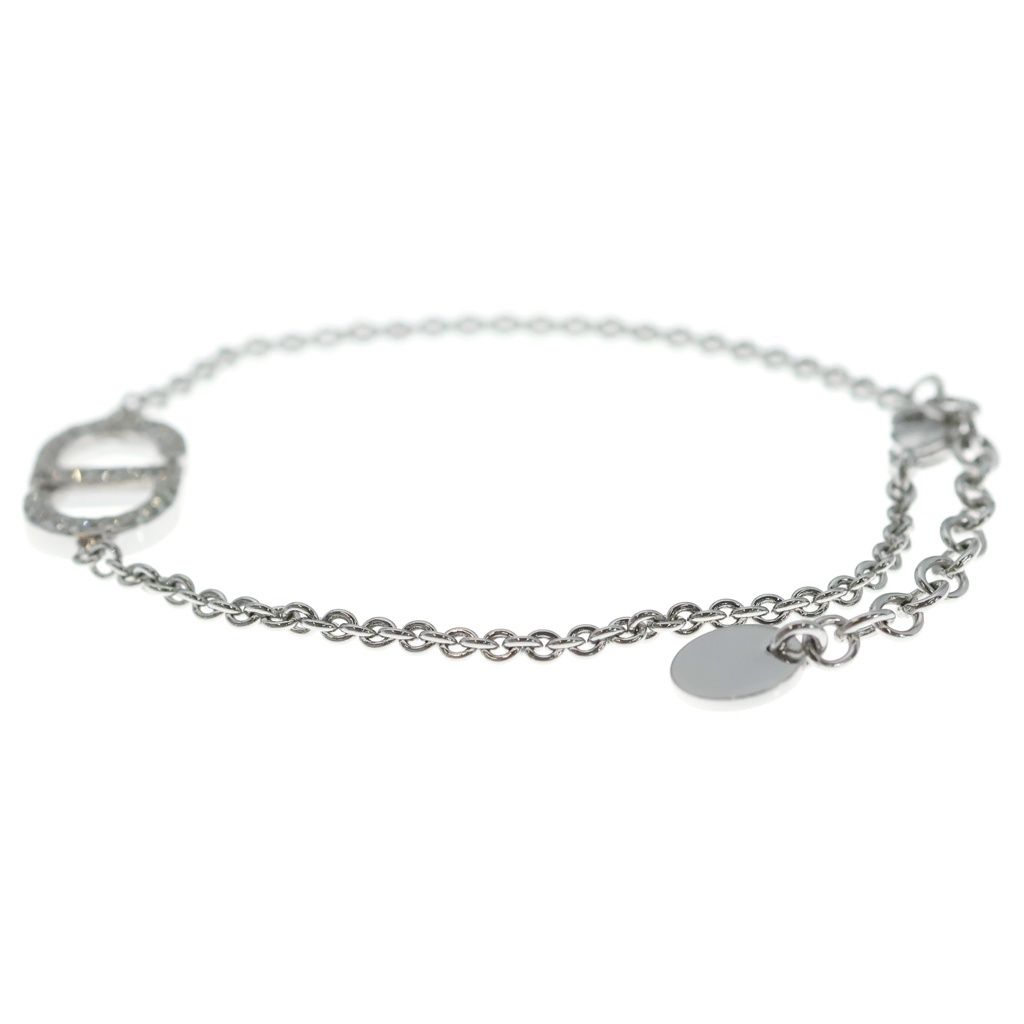 Dior Petit CD Bracelet Metal Silver Rhinestone — view 4