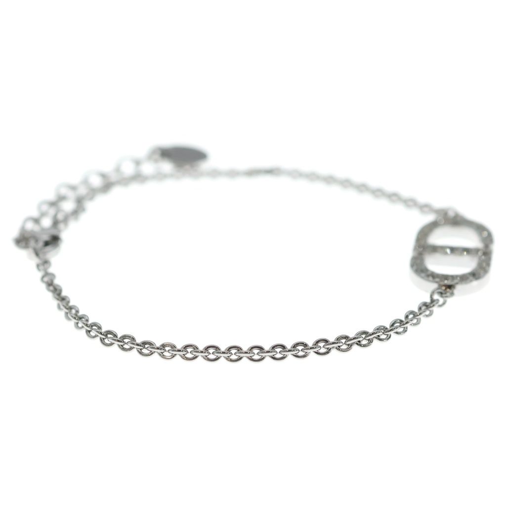 Dior Petit CD Bracelet Metal Silver Rhinestone — view 3