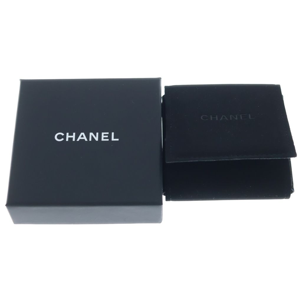 Chanel Heart Coco Denim Pin Badge Brooch Gold Blue — view 6