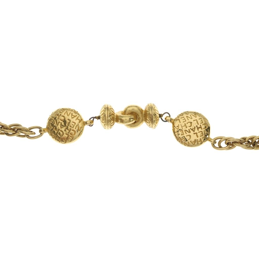 Chanel Mademoiselle Long Chain Necklace Gold — view 3