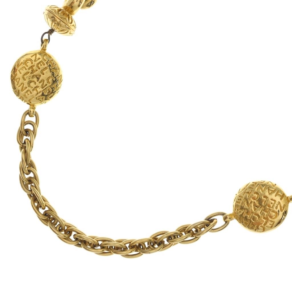 Chanel Mademoiselle Long Chain Necklace Gold