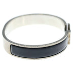 Hermes Clic H Bangle Bracelet Silver Black — view 3