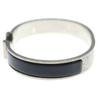 Hermes Clic H Bangle Bracelet Silver Black — view 4