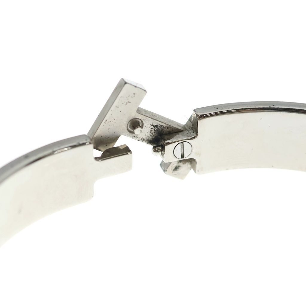 Hermes Clic H Bangle Bracelet Silver Black — view 6
