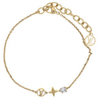 Louis Vuitton Monogram Bracelet Petit Plated Gold Chain