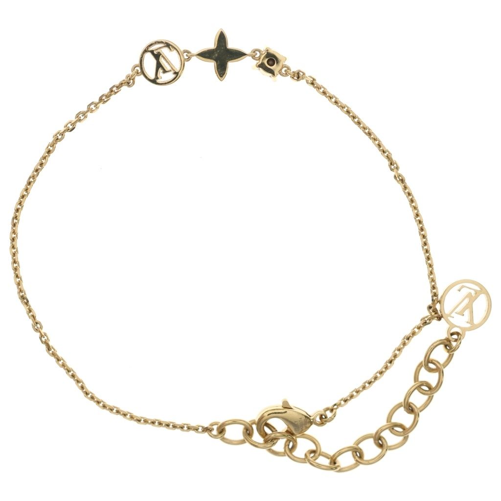 Louis Vuitton Monogram Bracelet Petit Plated Gold Chain — view 2