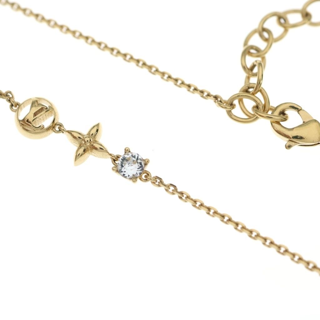 Louis Vuitton Monogram Bracelet Petit Plated Gold Chain — view 6