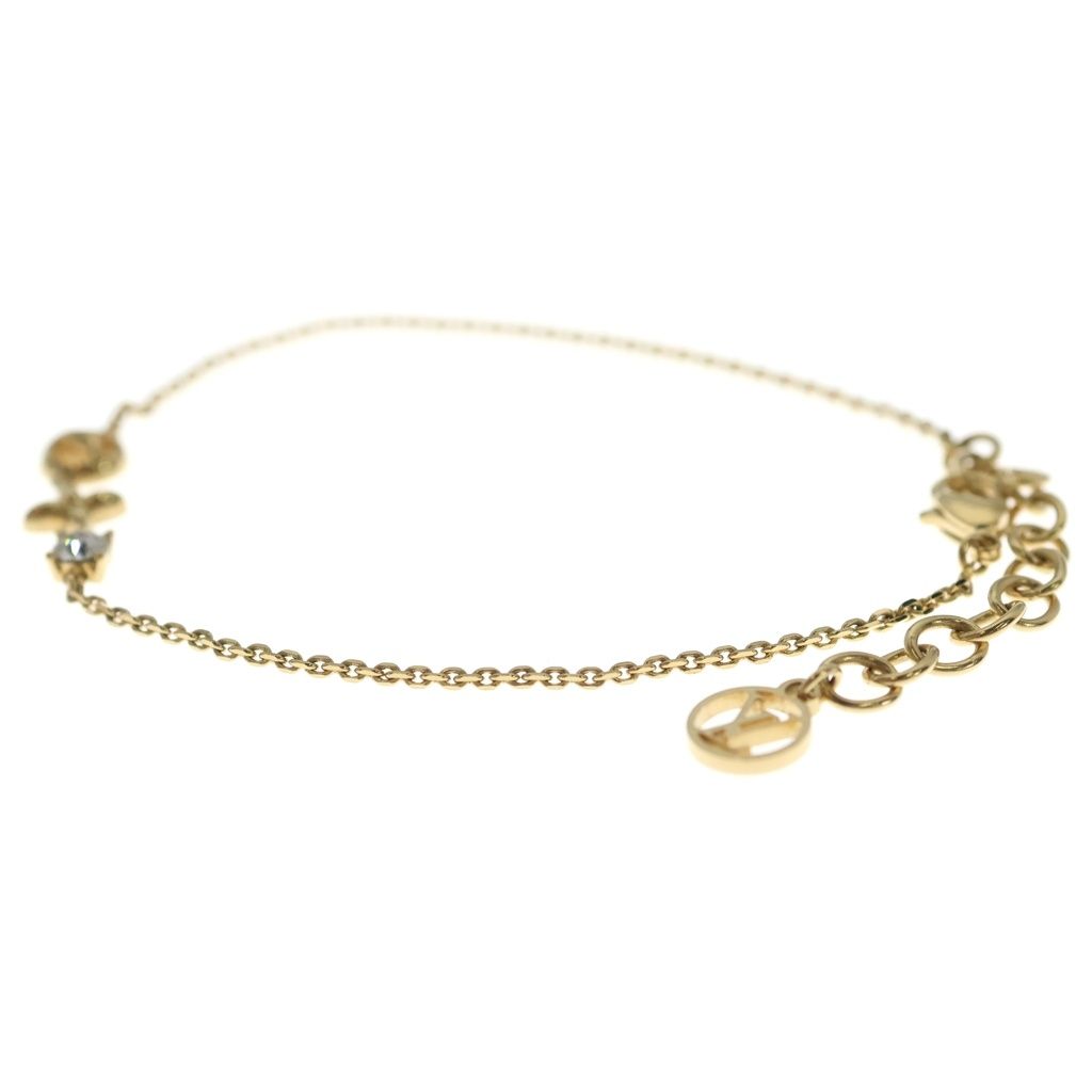 Louis Vuitton Monogram Bracelet Petit Plated Gold Chain — view 4