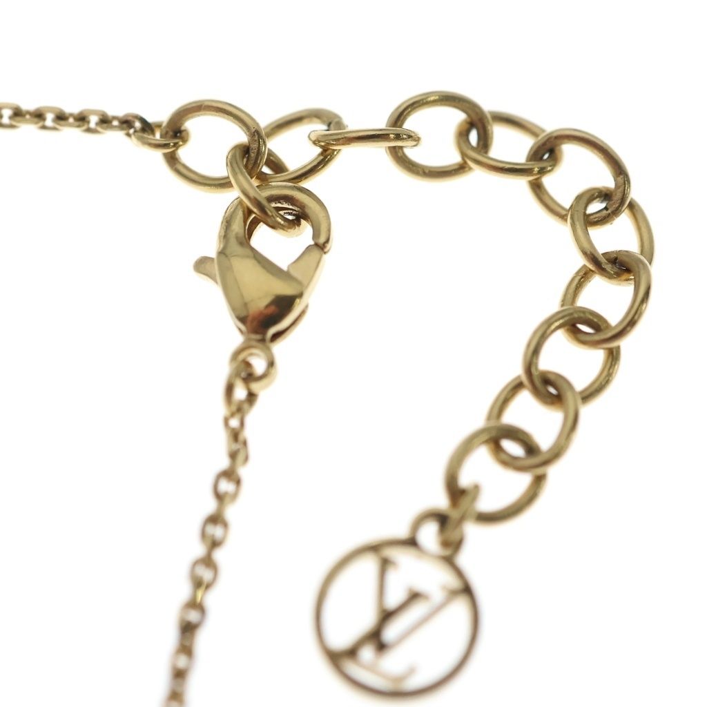 Louis Vuitton Monogram Bracelet Petit Plated Gold Chain — view 5