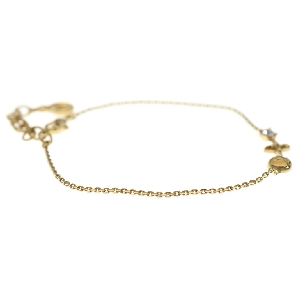 Louis Vuitton Monogram Bracelet Petit Plated Gold Chain — view 3
