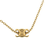 Celine Mini Triomphe Pendant Chain Gold Plated Necklace — view 3