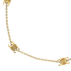 Celine Mini Triomphe Pendant Chain Gold Plated Necklace