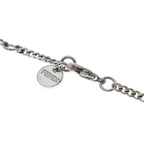 Fendi FF Logo Rhinestone Pendant Chain Silver Necklace — view 4