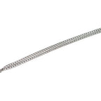 Fendi FF Logo Rhinestone Pendant Chain Silver Necklace — view 5