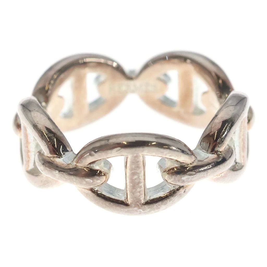 Hermes Chaine D'ancre Enchainee Ring Silver