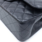 Chanel Quilted 30 Double Flap Chain Shoulder Bag Black — view 5