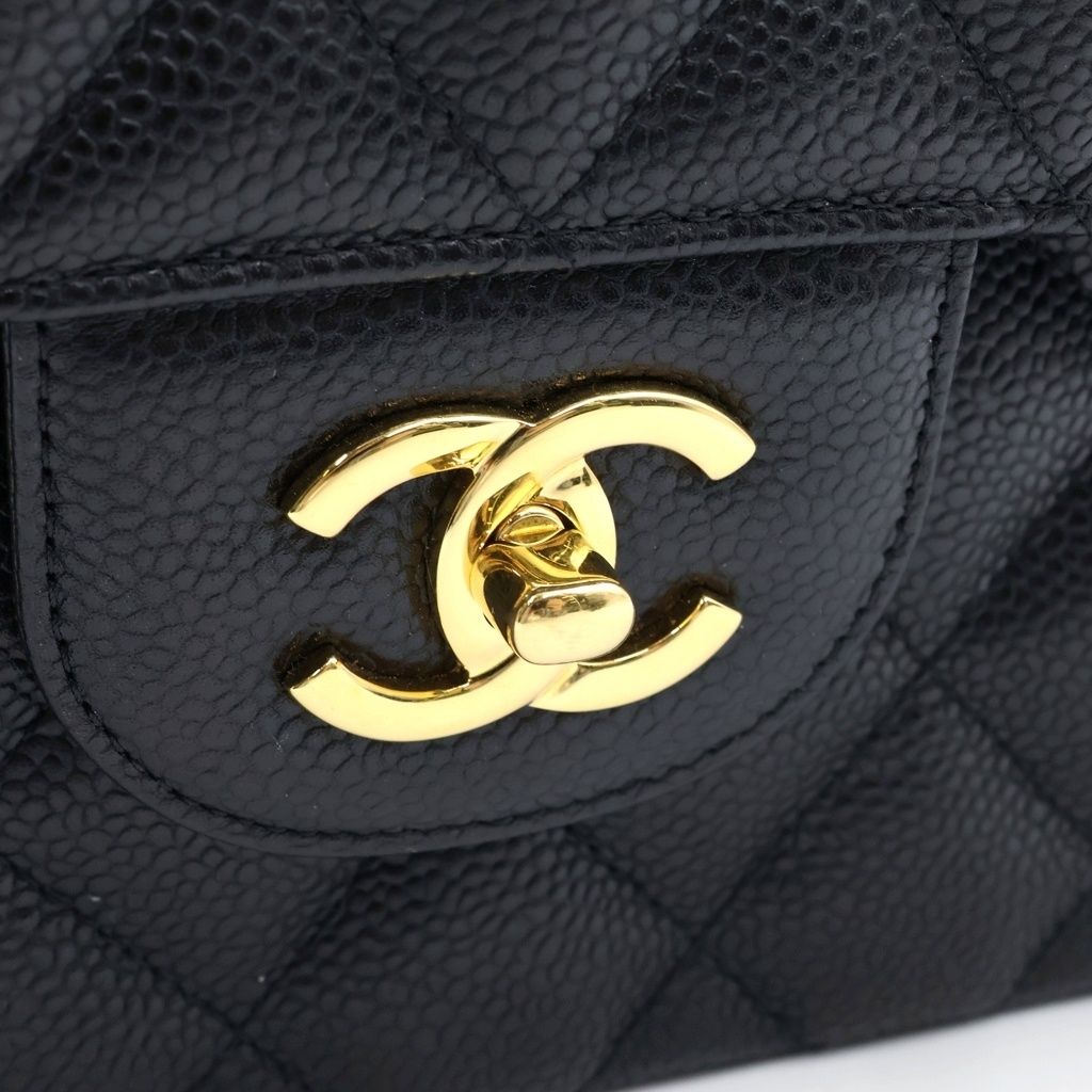 Chanel Quilted 30 Double Flap Chain Shoulder Bag Black — view 6