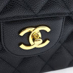 Chanel Quilted 30 Double Flap Chain Shoulder Bag Black — view 6