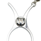 Hermes Fillou Glove Holder Bag Charm Silver Metal Keychain — view 3