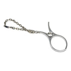 Hermes Fillou Glove Holder Bag Charm Silver Metal Keychain — view 2