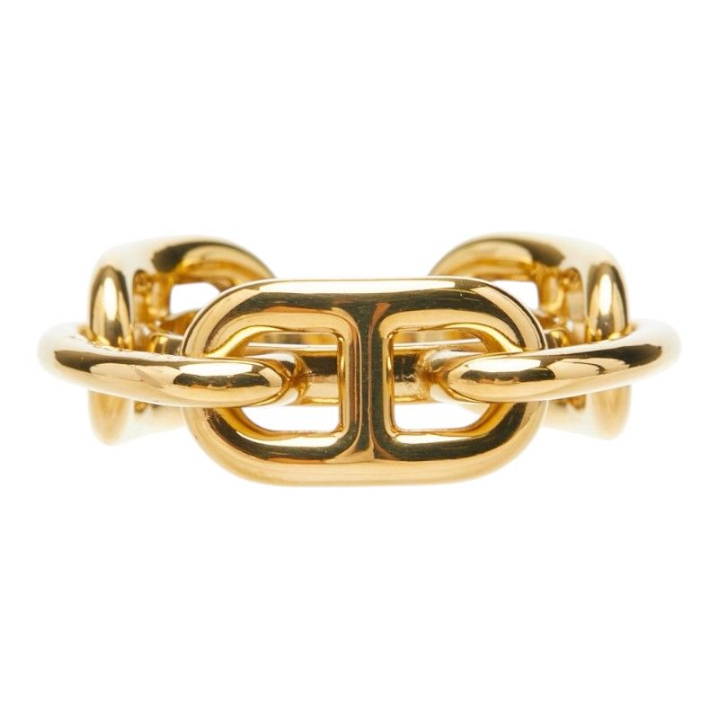 Hermes Legato Chaine D'ancre Scarf Ring Gold Plated