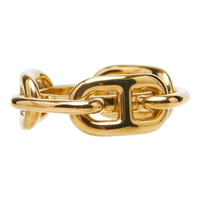Hermes Legato Chaine D'ancre Scarf Ring Gold Plated — view 2