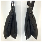 Prada Tessuto Black Silver Nylon Shoulder Bag — view 7