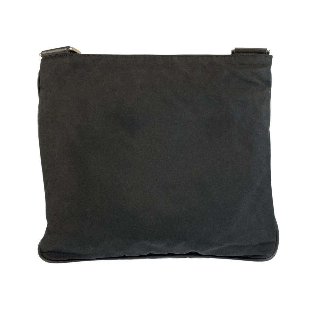 Prada Tessuto Black Silver Nylon Shoulder Bag — view 2