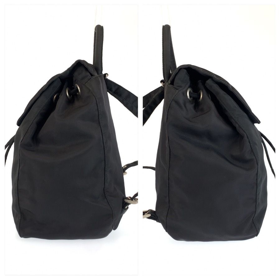 Prada Tessuto Black Silver Nylon Backpack — view 7