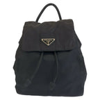 Prada Tessuto Black Silver Nylon Backpack