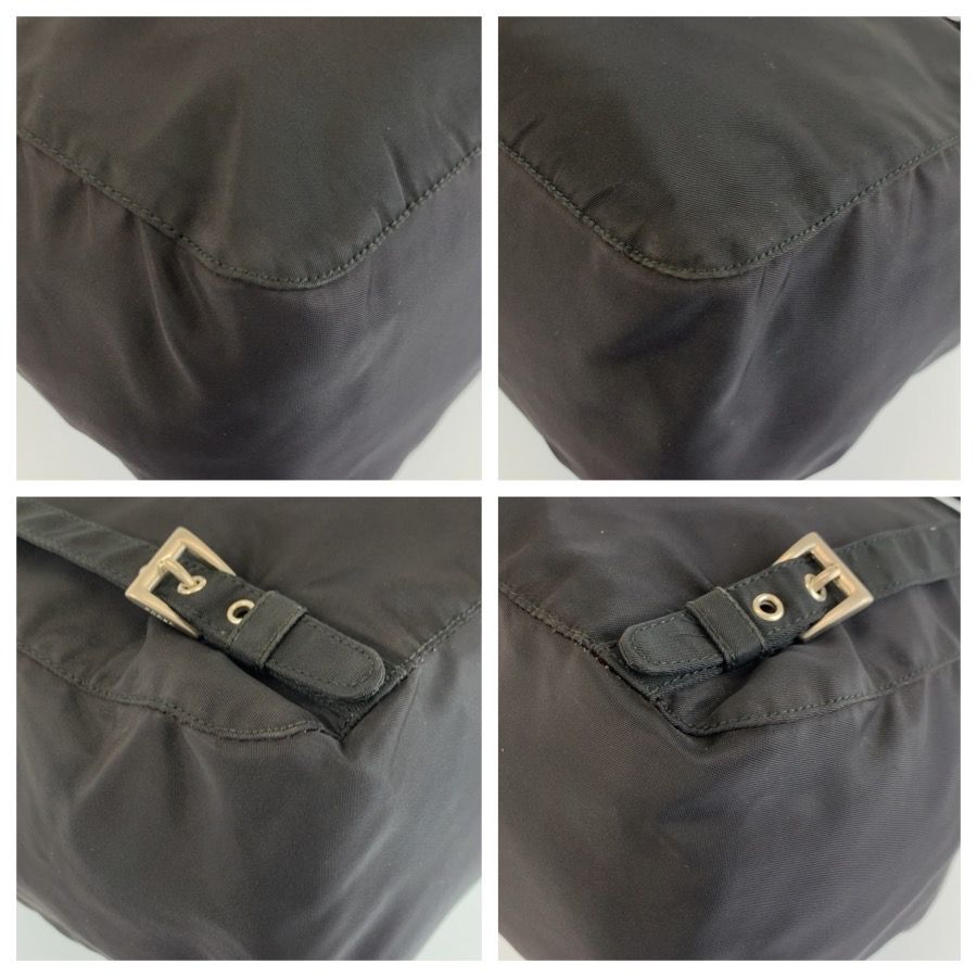 Prada Tessuto Black Silver Nylon Backpack — view 4