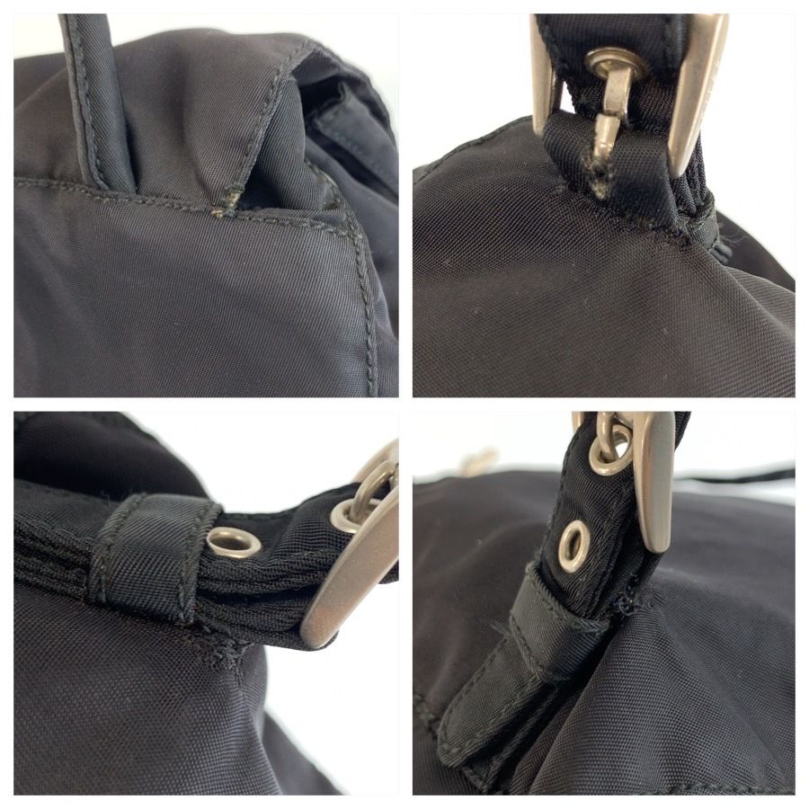 Prada Tessuto Black Silver Nylon Backpack — view 5