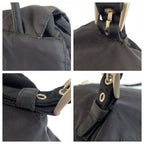 Prada Tessuto Black Silver Nylon Backpack — view 5