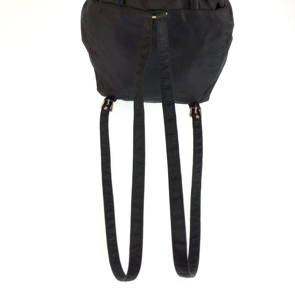 Prada Tessuto Black Silver Nylon Backpack — view 8