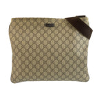 Gucci Beige Brown GG Supreme Canvas Shoulder Bag