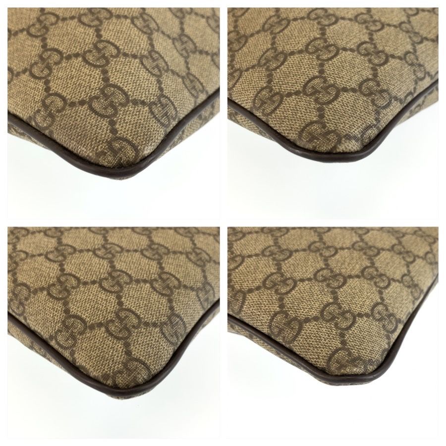 Gucci Beige Brown GG Supreme Canvas Shoulder Bag — view 4