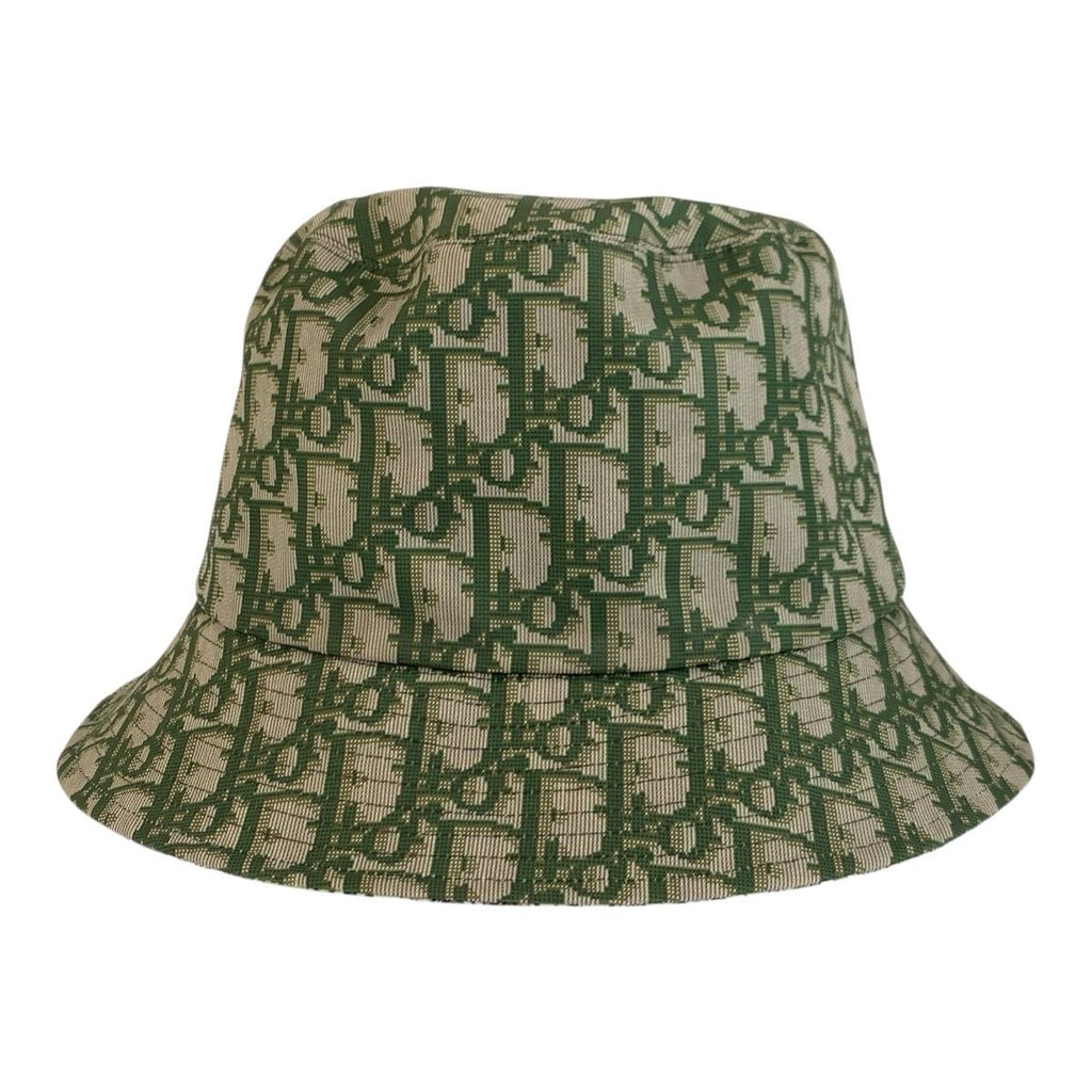 Dior Oblique Green Multicolor Bucket Hat Reversible Hat — view 7