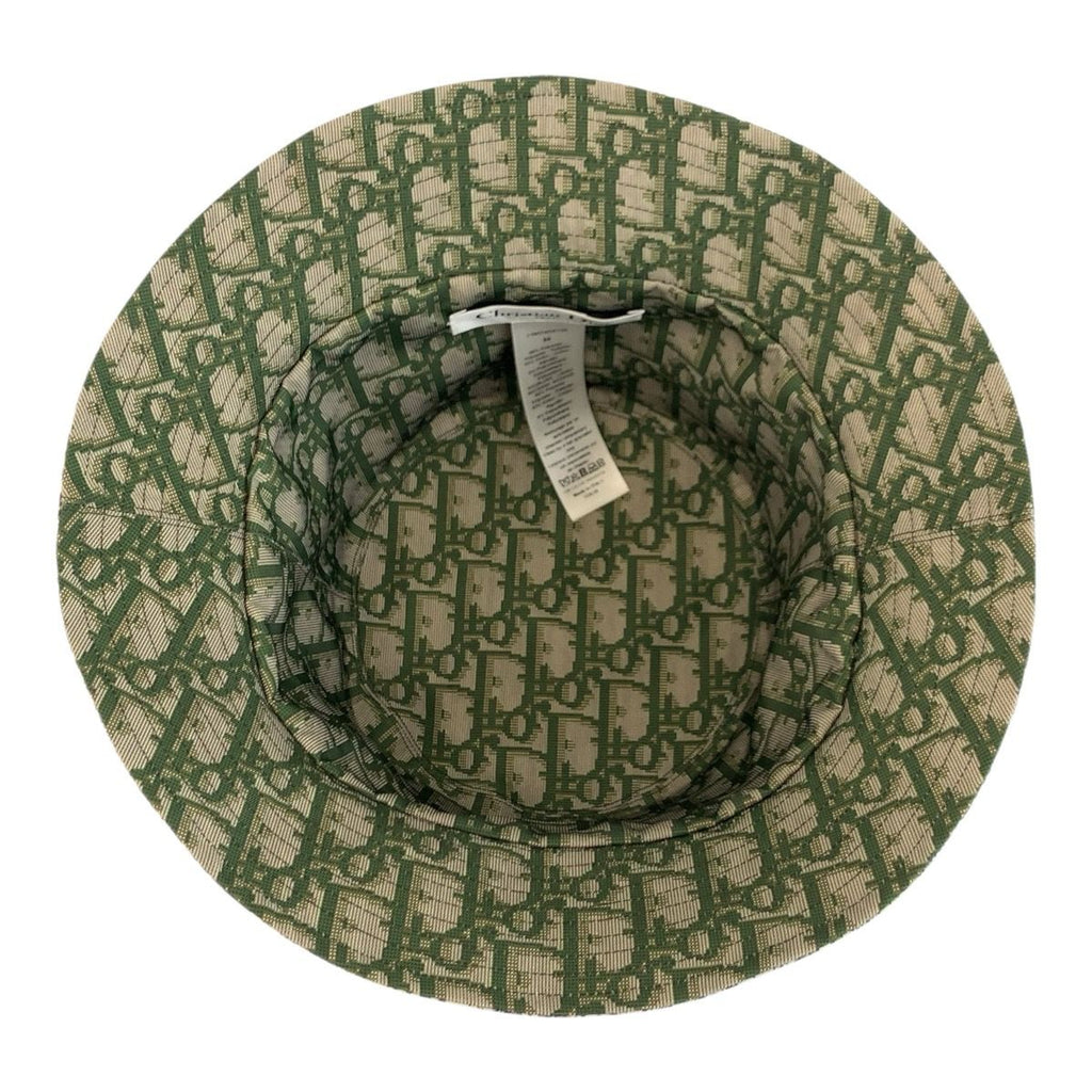 Dior Oblique Green Multicolor Bucket Hat Reversible Hat — view 8