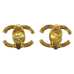 Chanel Vintage CC Logo Gold Plated Earrings — view 2