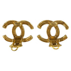 Chanel Vintage CC Logo Gold Plated Earrings — view 3