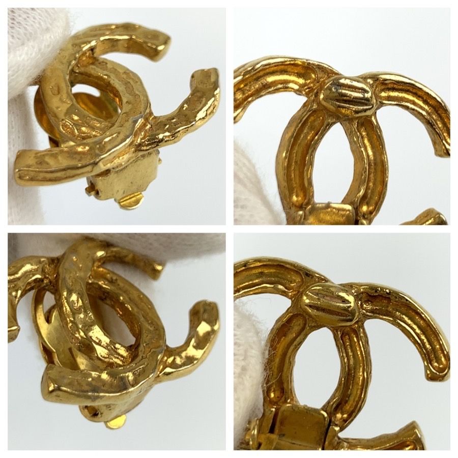 Chanel Vintage CC Logo Gold Plated Earrings — view 5