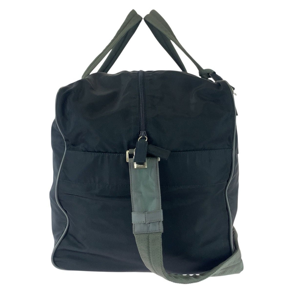 Prada Sports Black Silver Nylon Boston Bag — view 4
