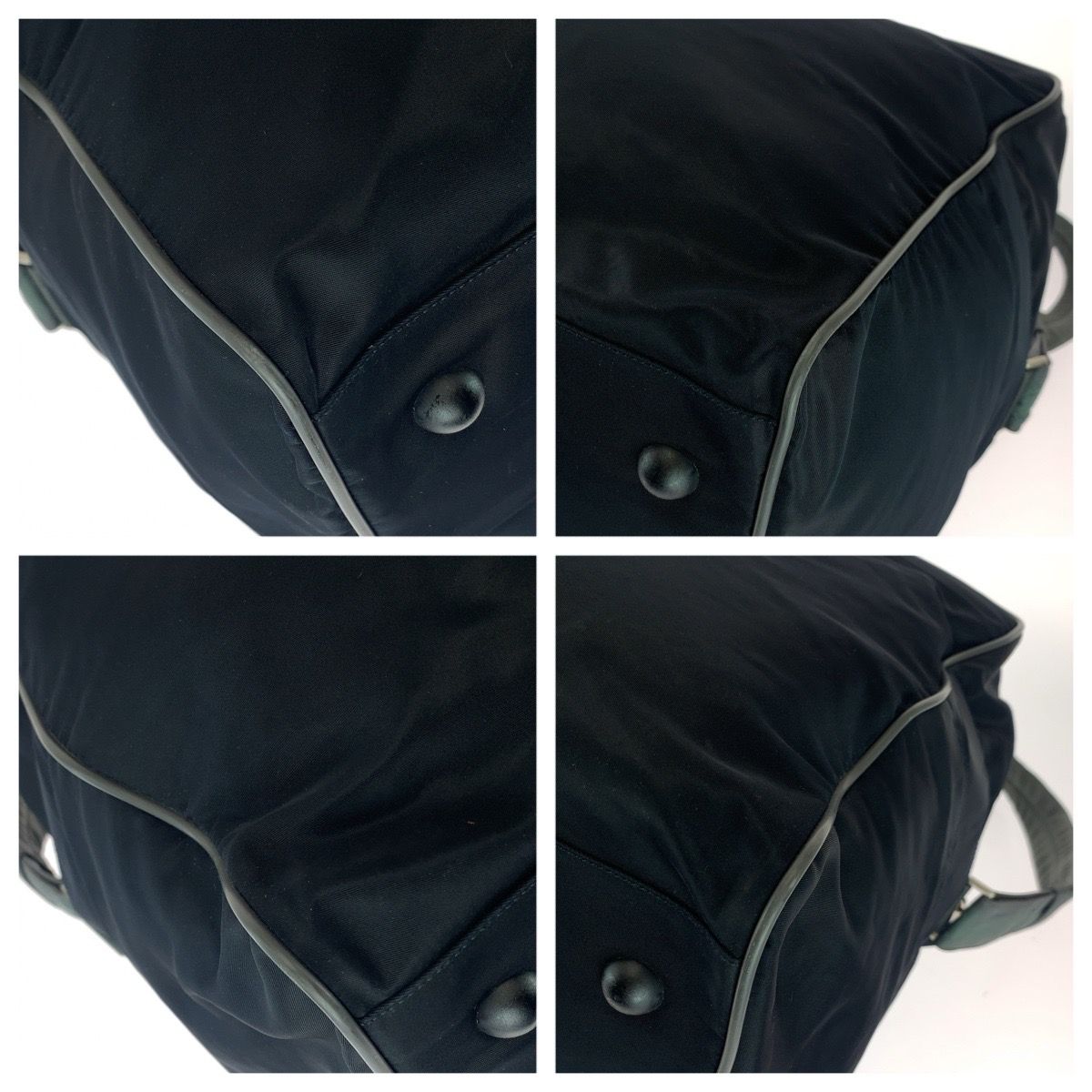 Prada Sports Black Silver Nylon Boston Bag — view 6