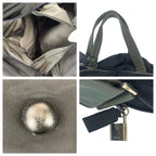Prada Sports Black Silver Nylon Boston Bag — view 8